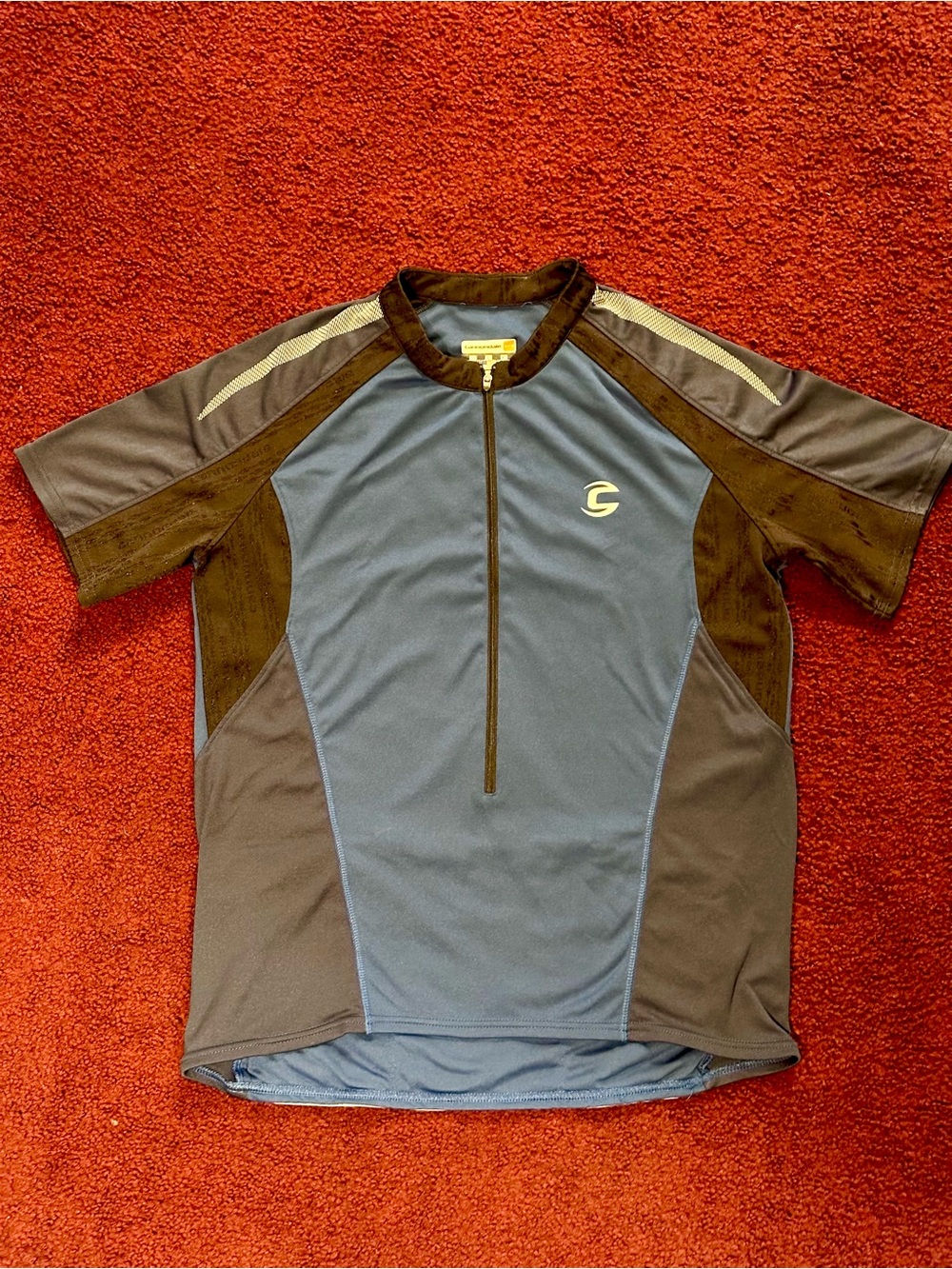 Cannondale cycling jersey 3/4 zipper blue Large